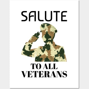 Salute To All Veterans Posters and Art